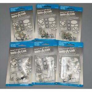 Moore Push Pin Co Invis-a-link Art Connector Group Hang Canvas/Panels/Frames Lot